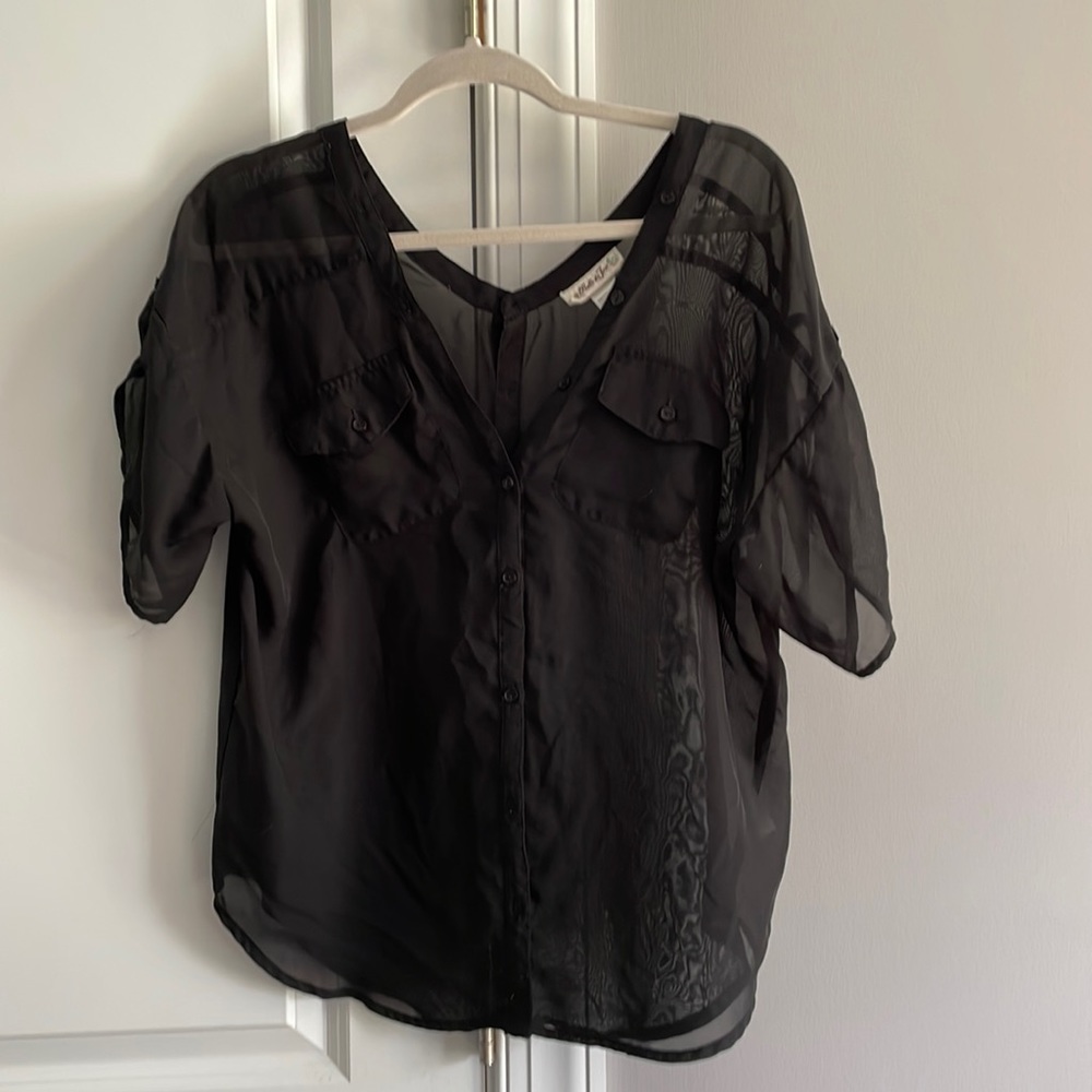 Black Sheer Blouse